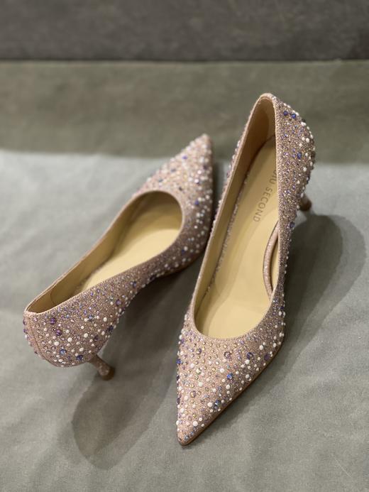 IUIU SECOND 2023新款尖头闪面高跟时装鞋宴会鞋U24AE11378 商品图2