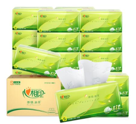 【年货节】心相印抽纸 茶语丝享 真S码3层130抽*24包 商品图0