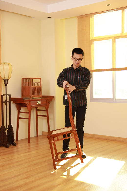 红桥红  家具严选  缅甸花梨（大果紫檀）【马未都 S背 灯挂椅】 商品图4