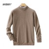 男士羊绒一线成衣半高领长袖纯色山羊绒针织套头毛衣 商品缩略图4