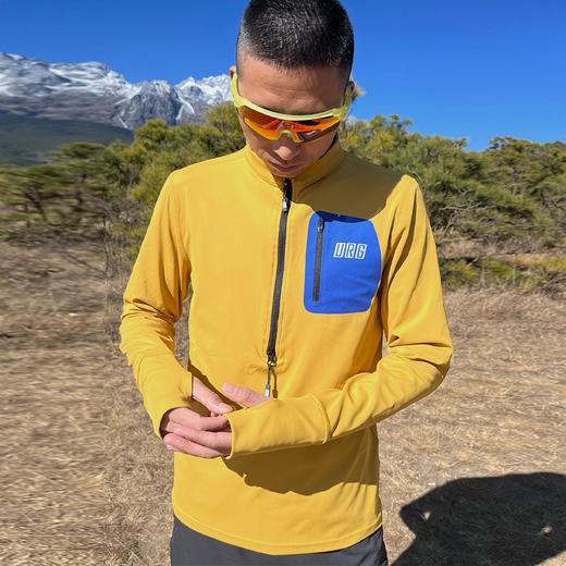 URG薄抓绒长袖半拉链上衣 Warm Next男女款春秋季跑步运动保暖舒适弹力透气户外越野装备 商品图4