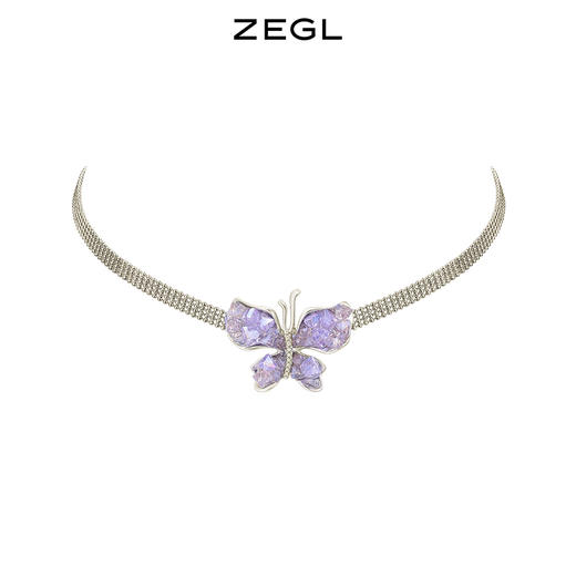 ZEGL蝴蝶项链女小众设计感2023年新款潮choker项圈锁骨颈链配饰品 商品图0
