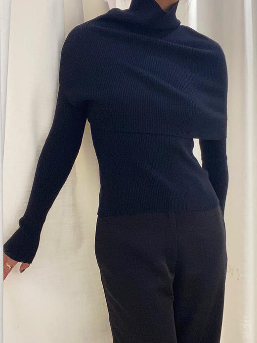 Viktoria Chan｜AW22011 Rue ribbed Tank [黑/白/深灰] 商品图8