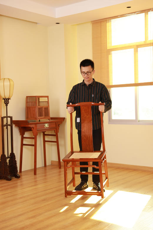 红桥红  家具严选  缅甸花梨（大果紫檀）【马未都 S背 灯挂椅】 商品图8