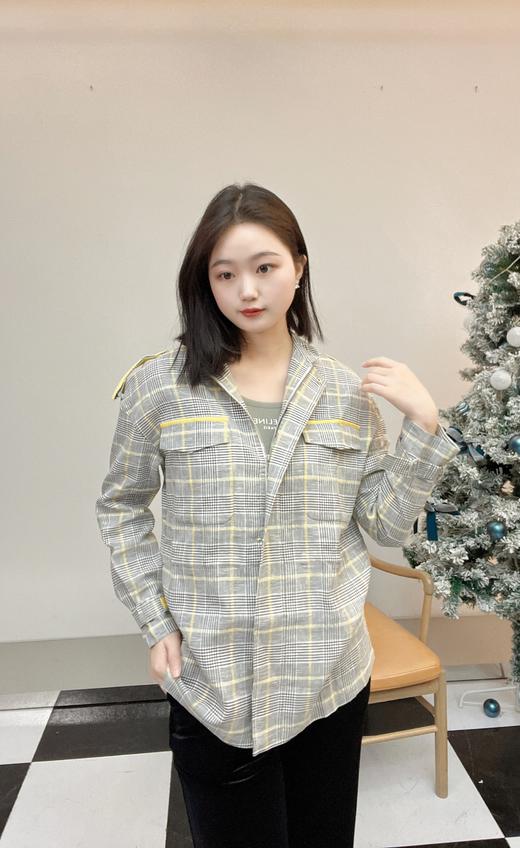 【双11亏本清，不退换】臣禾格纹外套 M0522W323 商品图0