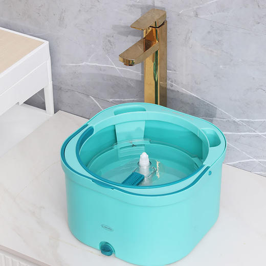 【净污水分离】利快旋转拖把套装 净污分离旋转拖把 双桶 配擦窗器 商品图2