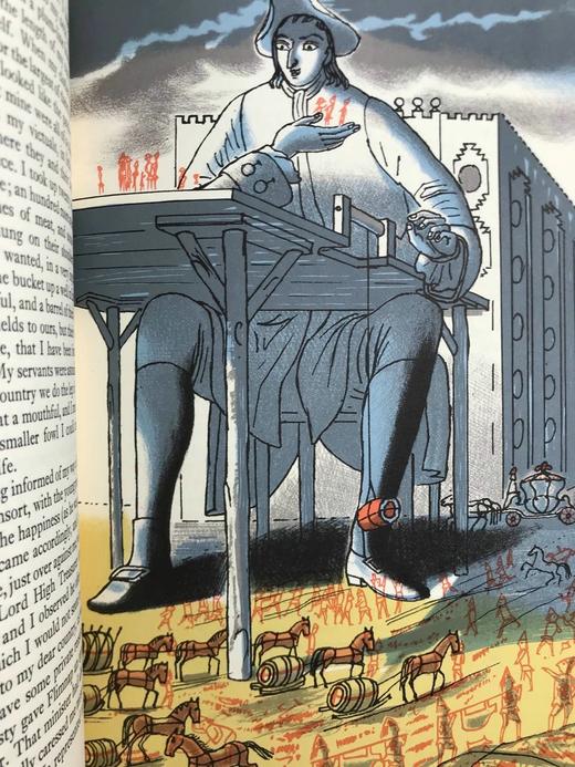 斯威夫特《格列佛游记》（1965） 16幅彩色插图 精装18开带书匣 商品图10