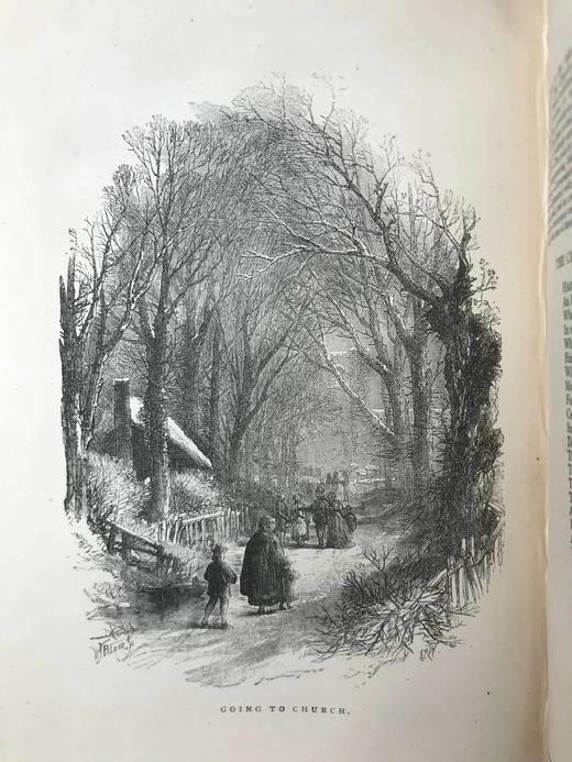 约19世纪后期 华兹华斯诗集 配版画插图 全犊皮（vellum）精装32开 商品图9