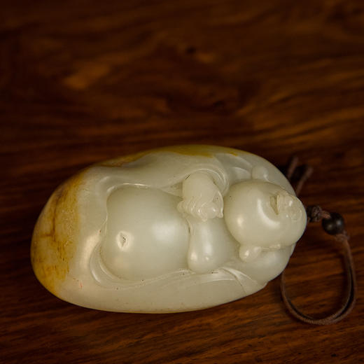 仵海洲和田玉籽料雕弥勒佛把件 商品图2
