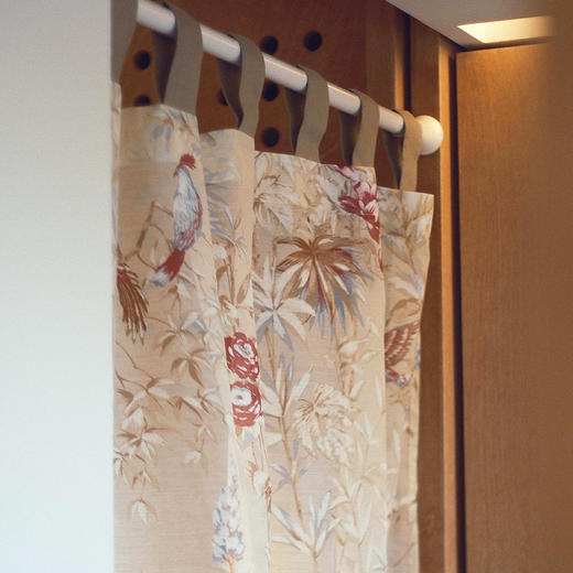 淡墨林意系列门帘纯棉隔断卧室厨房挡风门帘 商品图0