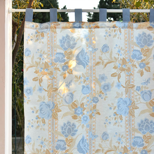 蓝湛青瓷门帘纯棉隔断厨房卧室挡风门帘 商品图2