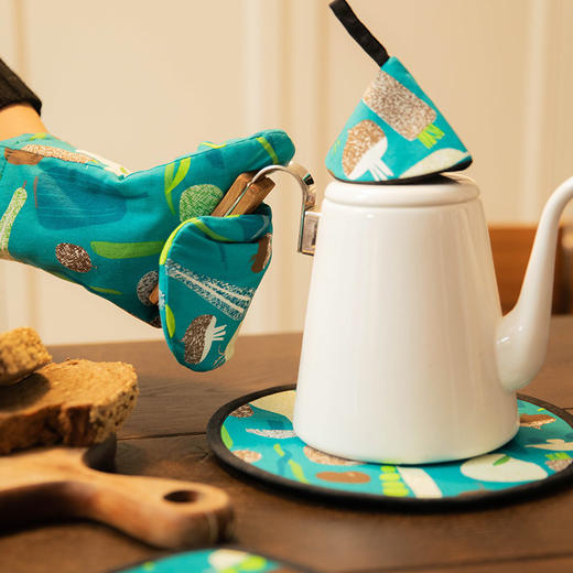 豌豆与萝卜系列厨房套件纯棉布艺隔热手套隔热垫 商品图3