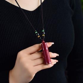 朱砂心经吊坠 楞严咒舍利塔经文项链吊坠