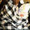经典黑白格纹盖毯冬季沙发床上用毯子 商品缩略图1