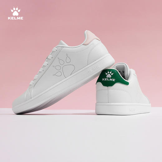 卡尔美“漫步轻云”板鞋女白色男休闲情侣运动鞋小白鞋 商品图1