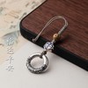 祥云实心平安扣手机挂绳银色纳福字挂饰手机链吊坠 商品缩略图0