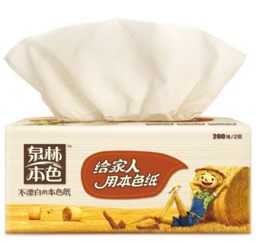 泉林本色抽纸 200抽*15包纸巾面巾纸（高品质多抽耐用 卫生安全无尘无屑） 商品图1