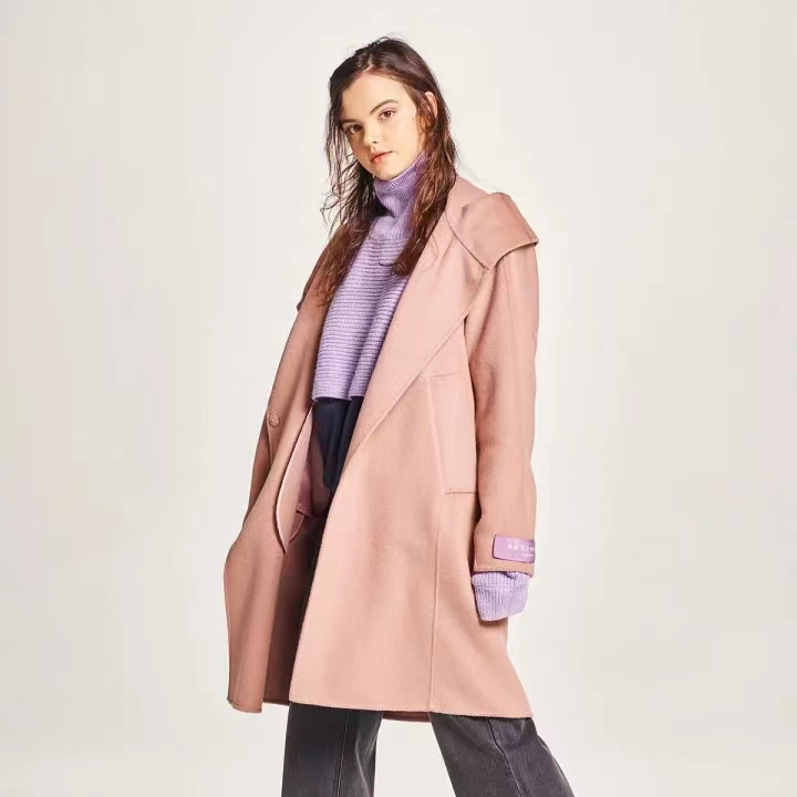 【最后一件】直播间JUCY JUDY 手工羊毛羊绒连帽大衣 JSCA720E