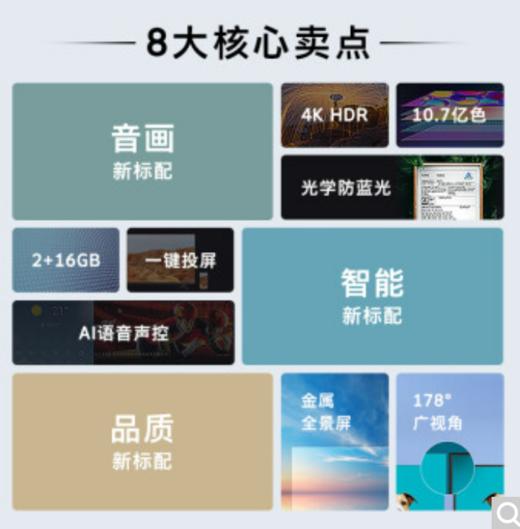 【年货节】创维电视 55A3 55英寸 4K超高清护眼防蓝光语音电视 2+16G教育超薄全面屏 一键投屏 游戏平板电视机以旧换新 商品图1
