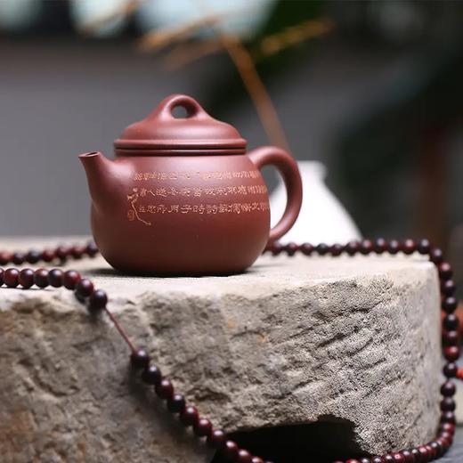茗圆壶，高工刘忠泽作品，家藏老紫泥，170CC 商品图4