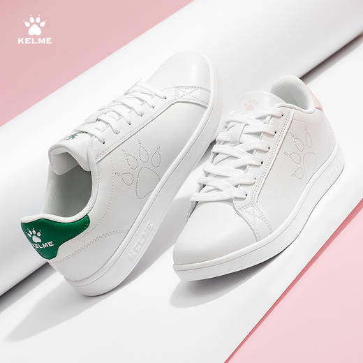 卡尔美“漫步轻云”板鞋女白色男休闲情侣运动鞋小白鞋 商品图2
