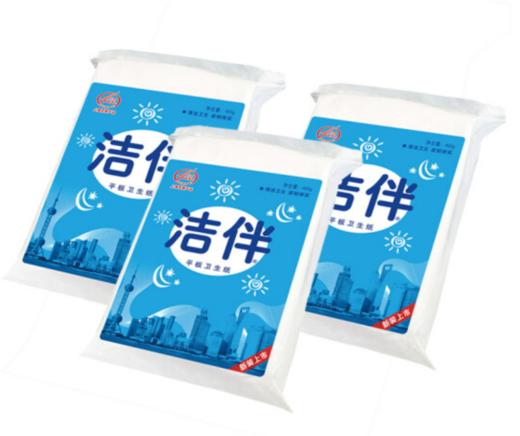 【年货节】洁云 卫生纸 洁伴 460g平板卫生纸3包装 大规格L码 平板纸 厕纸（新老包装随机发货） 商品图2