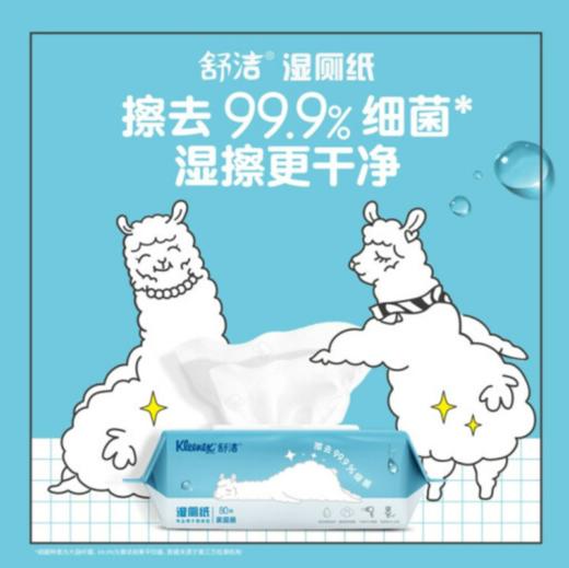 【年货节】舒洁（Kleenex）湿厕纸家庭装80片*6包（480片）清洁湿纸巾湿巾 擦走细菌 商品图0