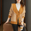 条纹针织开衫，外搭短款女士毛衣外套CC-CC-26-7001 商品缩略图4