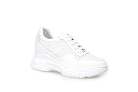 豪麟名鞋奥莱迪嘉女装牛皮革潮搭小白鞋DJXXO31WX204白色 原价1960元