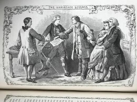 约19世纪后期 戈德史密斯作品集 约百幅插图 真皮精装16开 商品图6