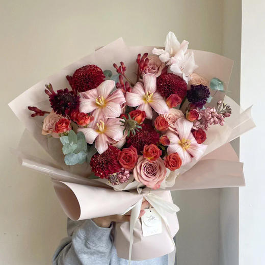 烟花船 (红色系混搭花束) 商品图1