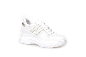 豪麟名鞋奥莱迪嘉女装牛皮革潮搭小白鞋DJXXO31WX203白色 原价1960元