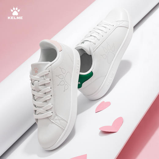 卡尔美“漫步轻云”板鞋女白色男休闲情侣运动鞋小白鞋 商品图3