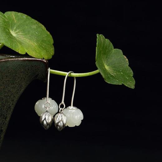 莲花925银莲子复古民族风个性百搭气质耳钉 商品图4