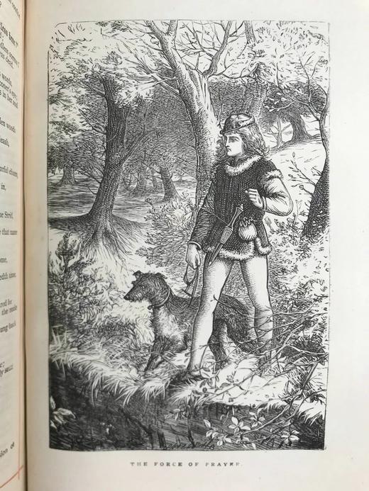 约19世纪后期 华兹华斯诗集 配版画插图 全犊皮（vellum）精装32开 商品图6
