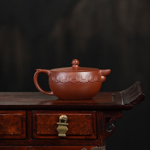 龙德堂陶艺 徐飞制 《禅·碗莲》原矿紫泥 210cc 库存请咨询客服 商品图0