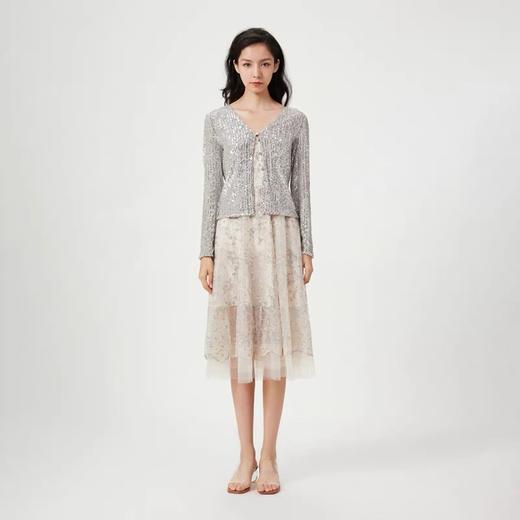 银河亮片修身针织开衫 商品图0