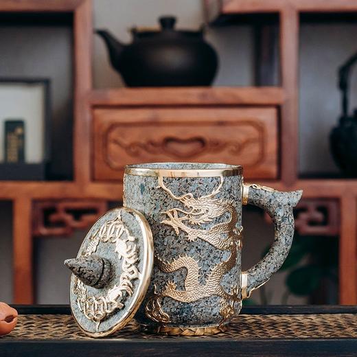 内蒙麦饭石水杯子马克杯原创轻奢茶杯婚庆礼品 商品图1