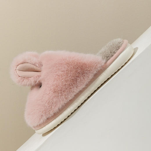 玉兔棉拖鞋可爱卡通，撸猫感居家情侣子男士棉拖鞋JZ-2206玉兔 商品图2