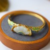 中国风天然莲花手镯烧蓝花朵手环复古饰品 商品缩略图2