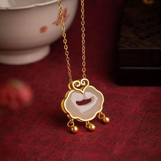 平安锁项链女吊坠毛衣链学生闺蜜复古 商品图0