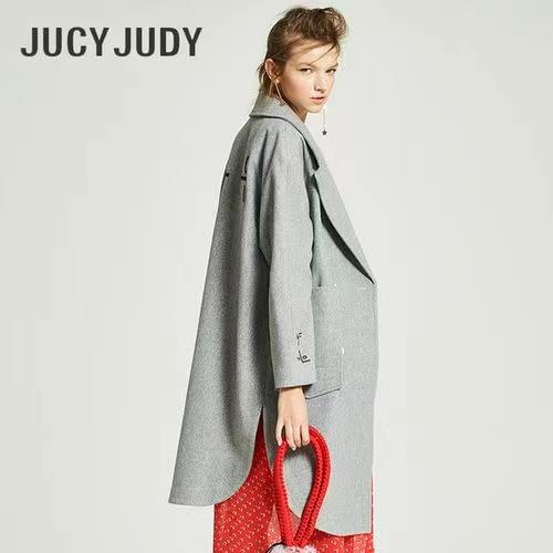 【清仓区02】   JUCY JUDY 后背字母刺绣 羊毛大衣外套JSCA121A 商品图0