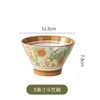 【香雪兰斗笠碗】高温陶瓷釉下彩餐具家用5英寸斗笠碗勺子组合 商品缩略图3