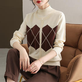 CC-66-5048假两件毛衣女半高领打底衫【优】