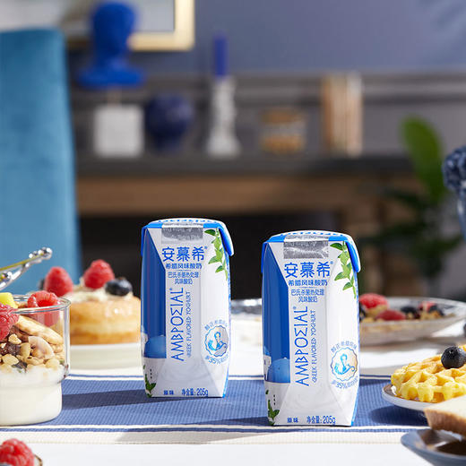 伊利 安慕希 希腊风味 原味 酸奶205g*16盒 整箱 年货礼盒 包邮 新老包装随机发货 商品图2