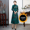 加厚加绒旗袍时尚改良妈妈装连衣裙GSJ-8502 商品缩略图0