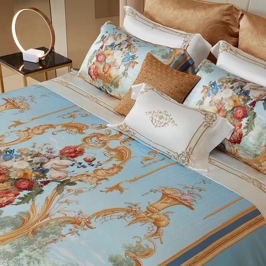 ROYALCOVER/罗卡芙   复古洛可可宫廷风真丝数码印花四件套美泉宫规格240*240 商品图0