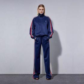 撞色趴条休闲运动长裤