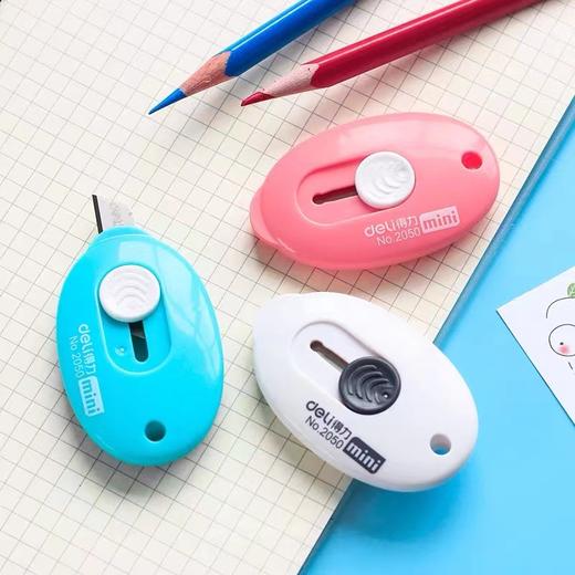 得力2050/2020美工刀迷你糖果色小号美工刀mini美工刀拆信刀拆快递1个 商品图2