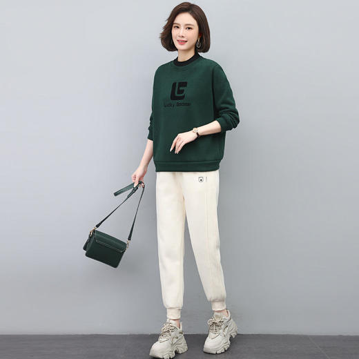 加绒运动套装时尚休闲，洋气减龄冬季加厚卫衣两件套HR-WJ22539 商品图2